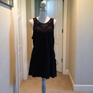 BCBG Maxazria Black cotton dress great for fall
